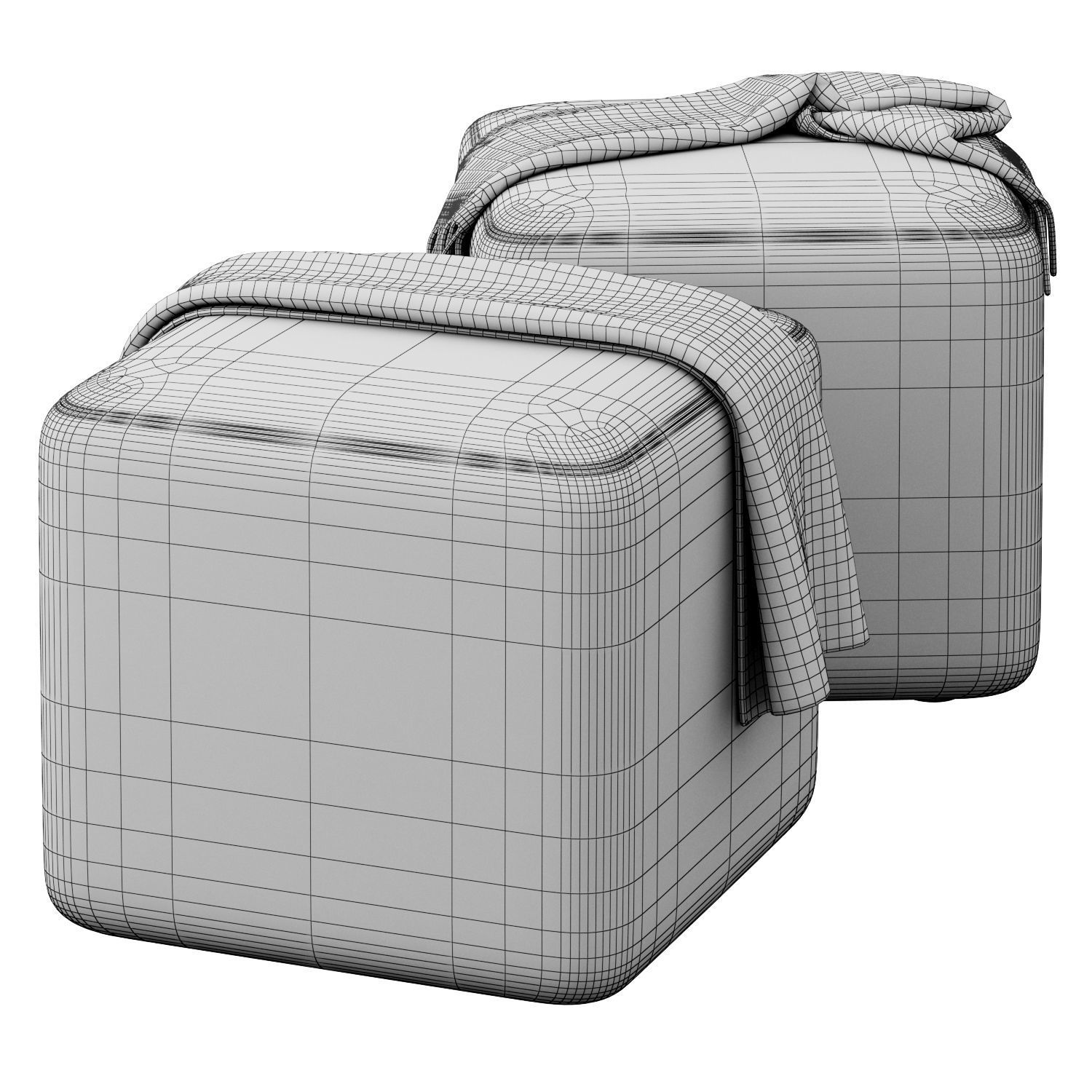 Block Party Ottoman by Poppin 3D model_3