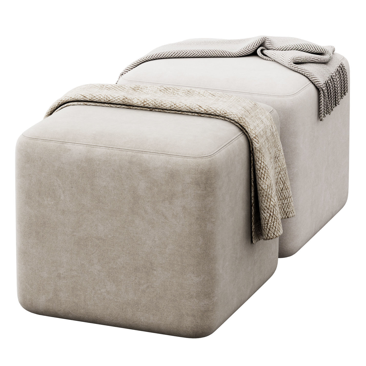 Block Party Ottoman by Poppin 3D model_14