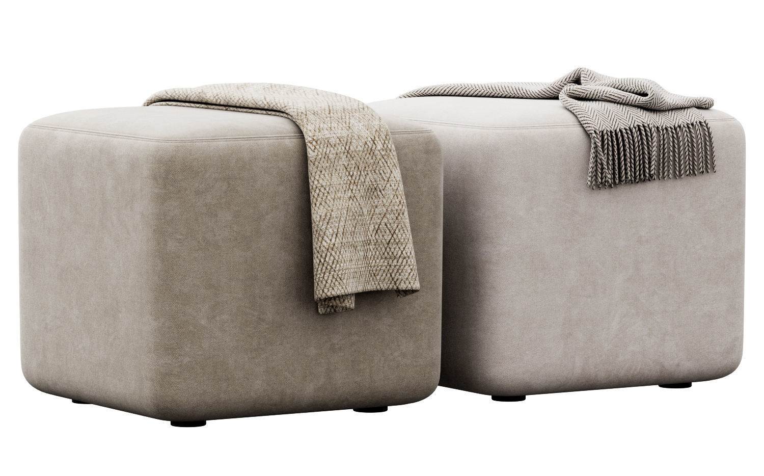 Block Party Ottoman by Poppin 3D model_12