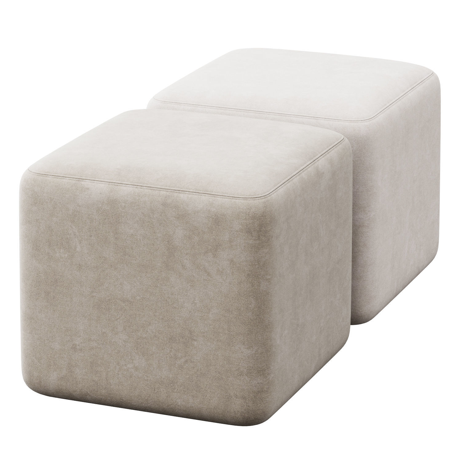 Block Party Ottoman by Poppin 3D model_15