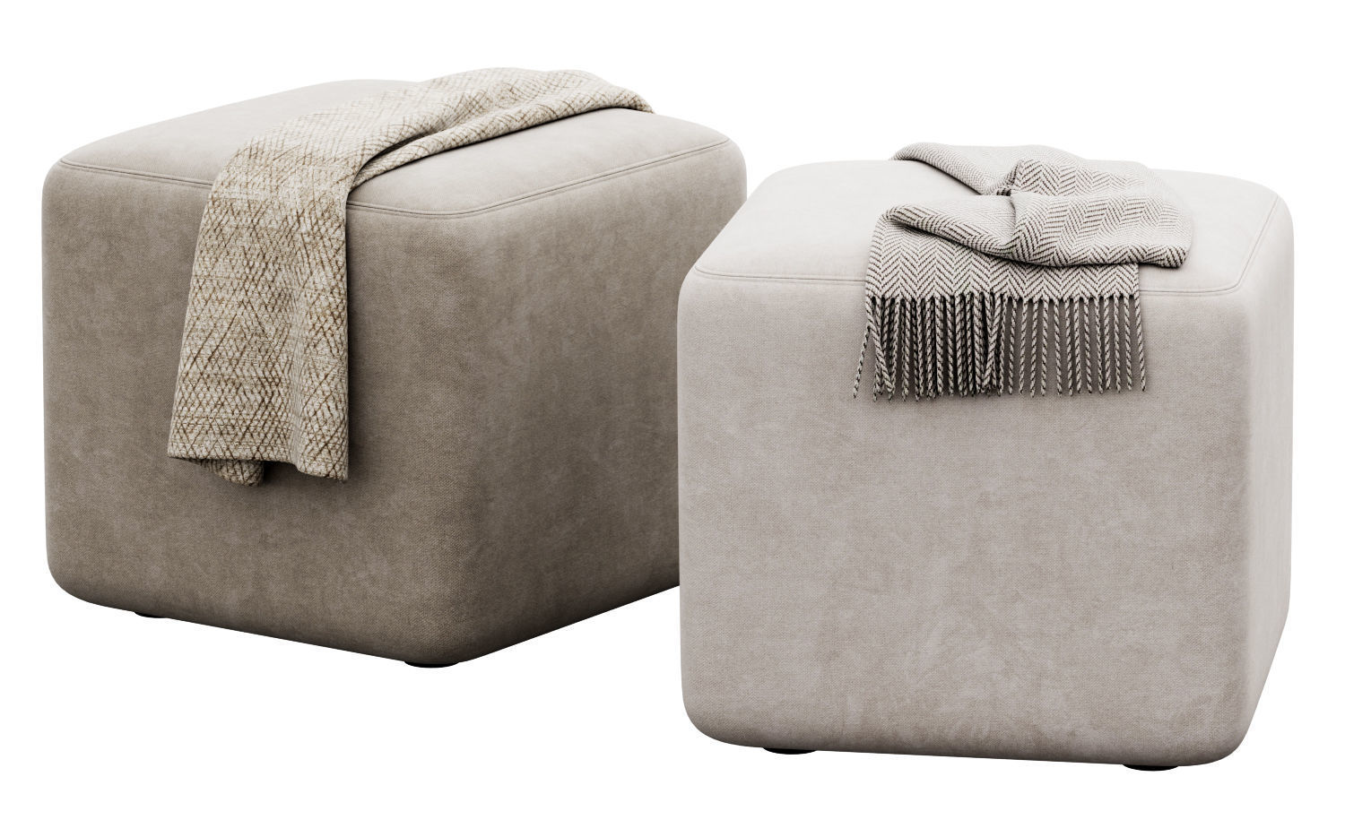 Block Party Ottoman by Poppin 3D model_6