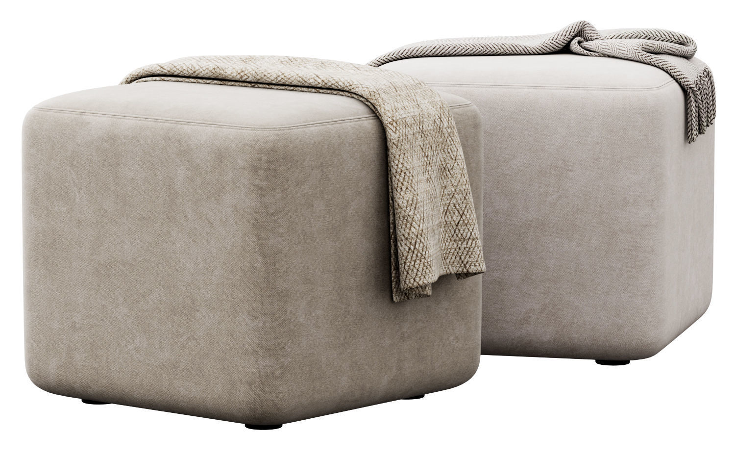 Block Party Ottoman by Poppin 3D model_5