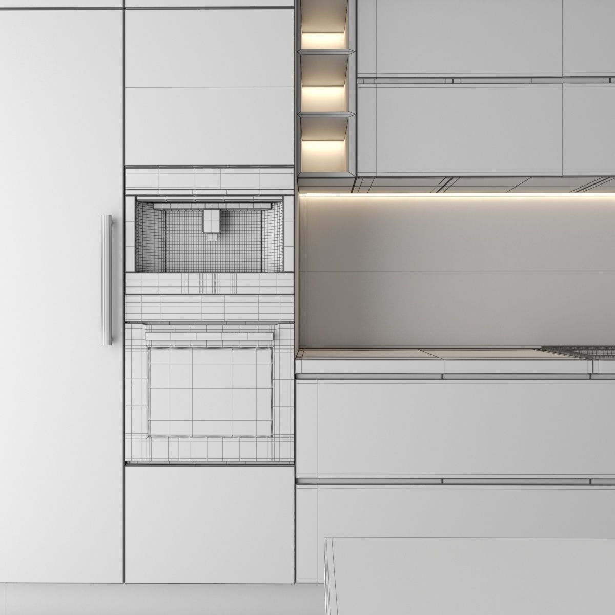 contemporary kitchen interior set 25 3D model_5