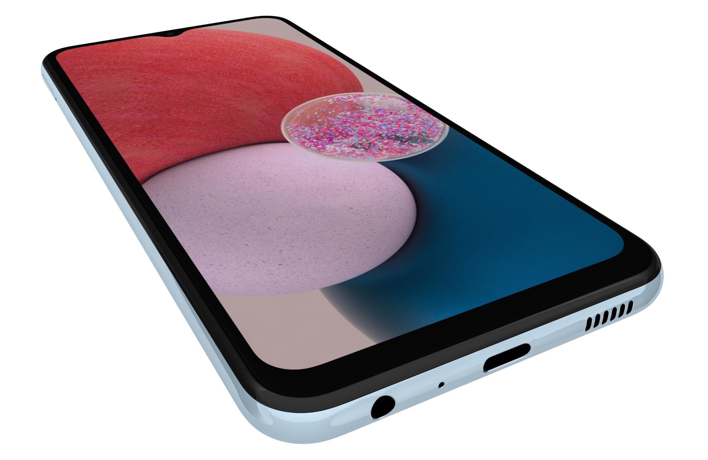 Samsung Galaxy A13 LTE Blue Low-poly 3D model_10