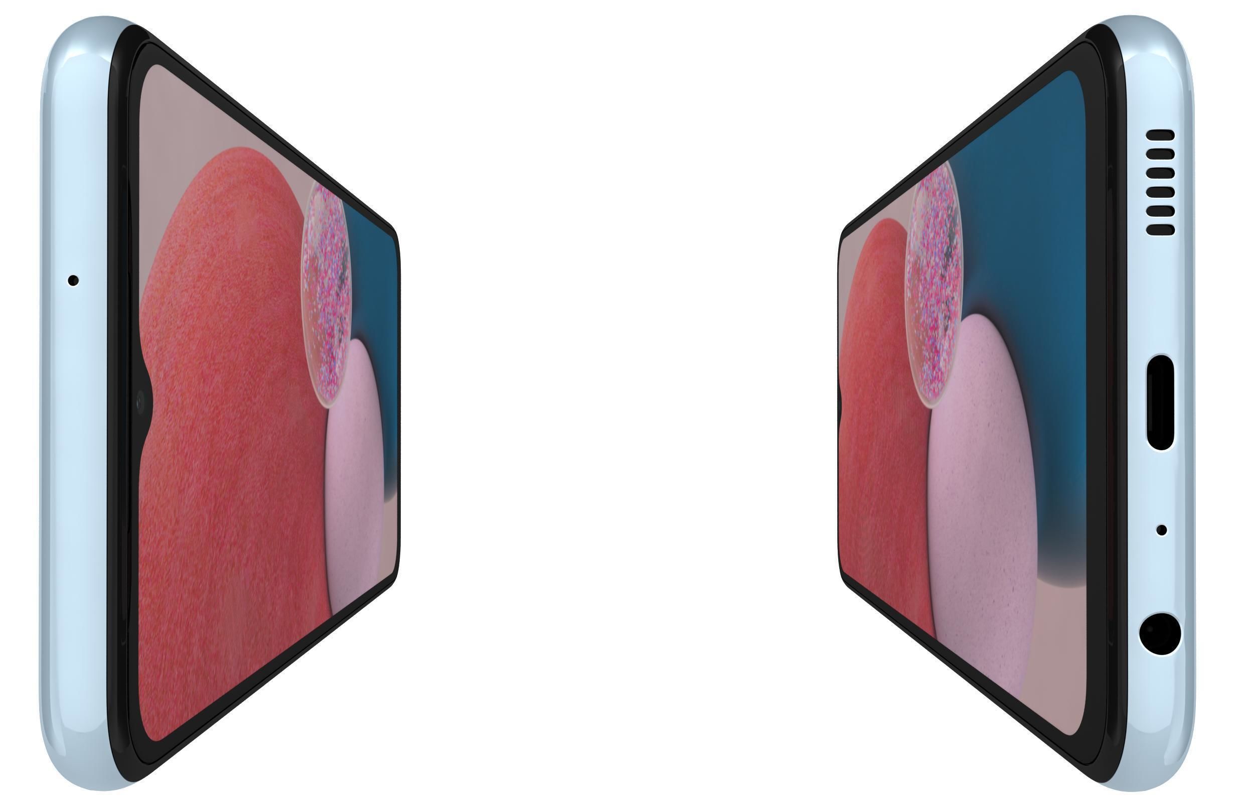 Samsung Galaxy A13 LTE Blue Low-poly 3D model_15