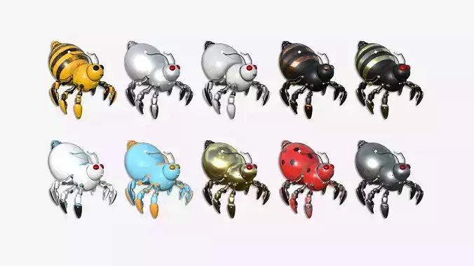 10 Cute Robot E Collection - SciFi Character Design 