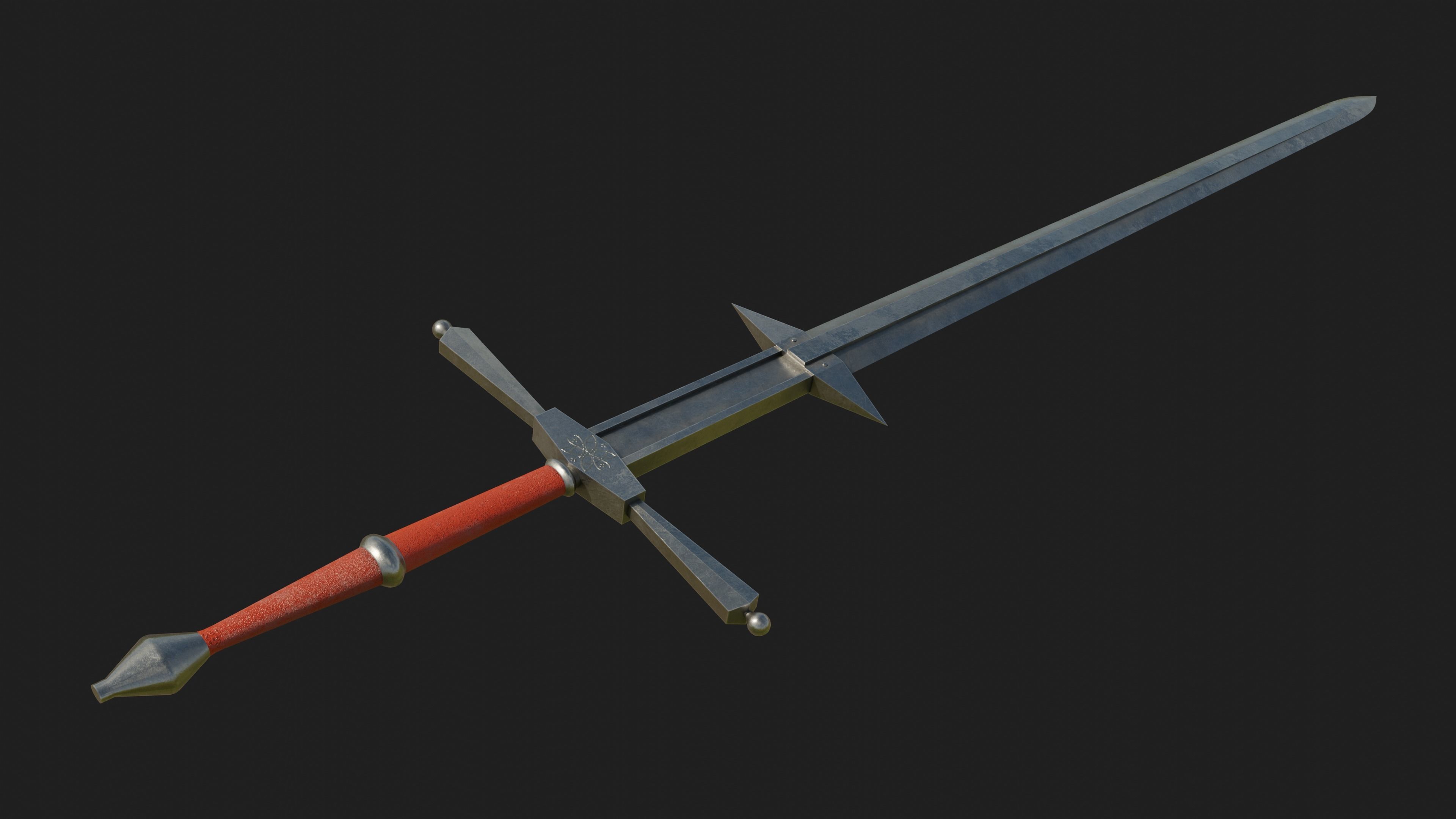 Zweihander Sword - Low Poly Low-poly 3D model_6