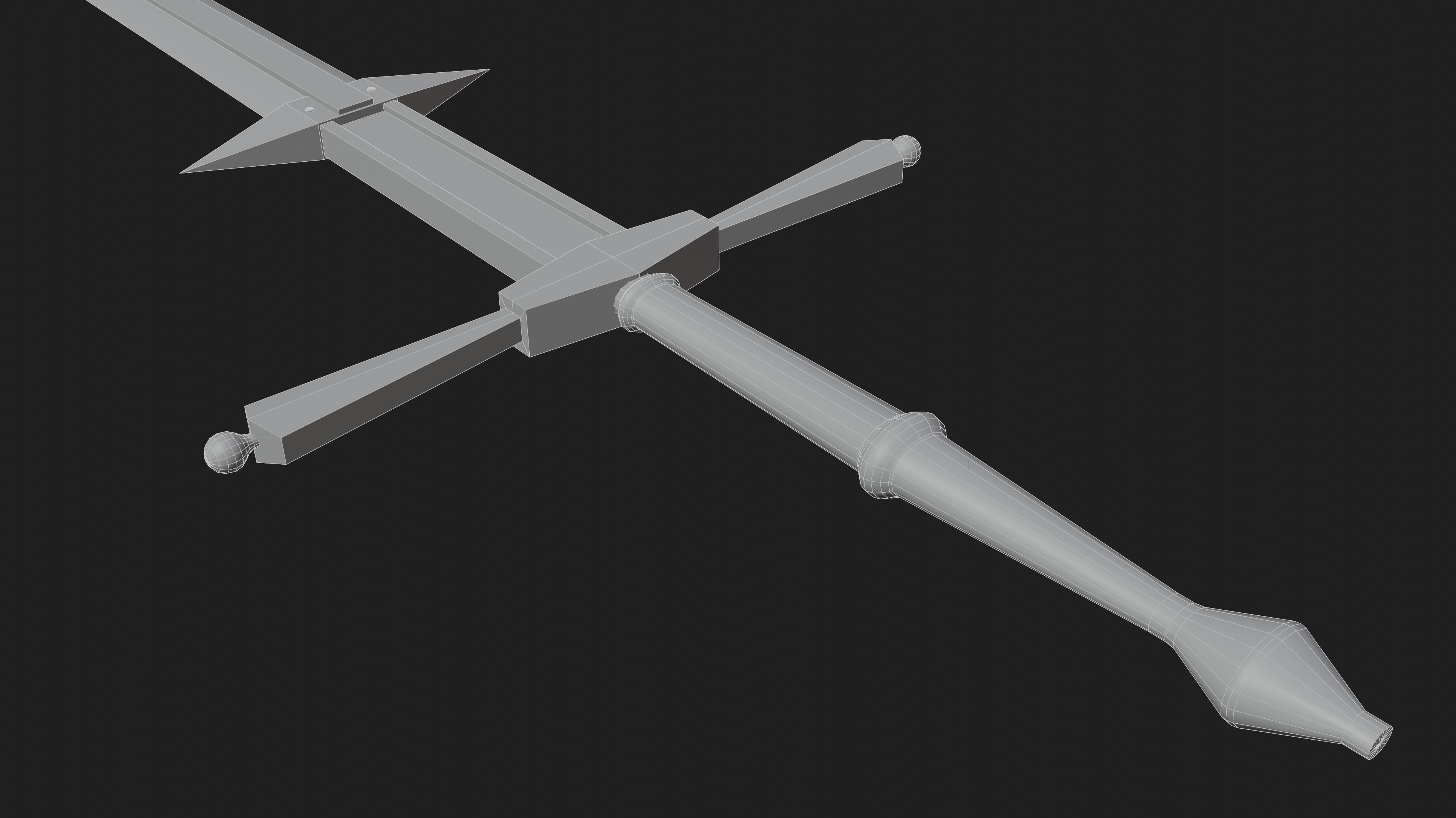 Zweihander Sword - Low Poly Low-poly 3D model_3