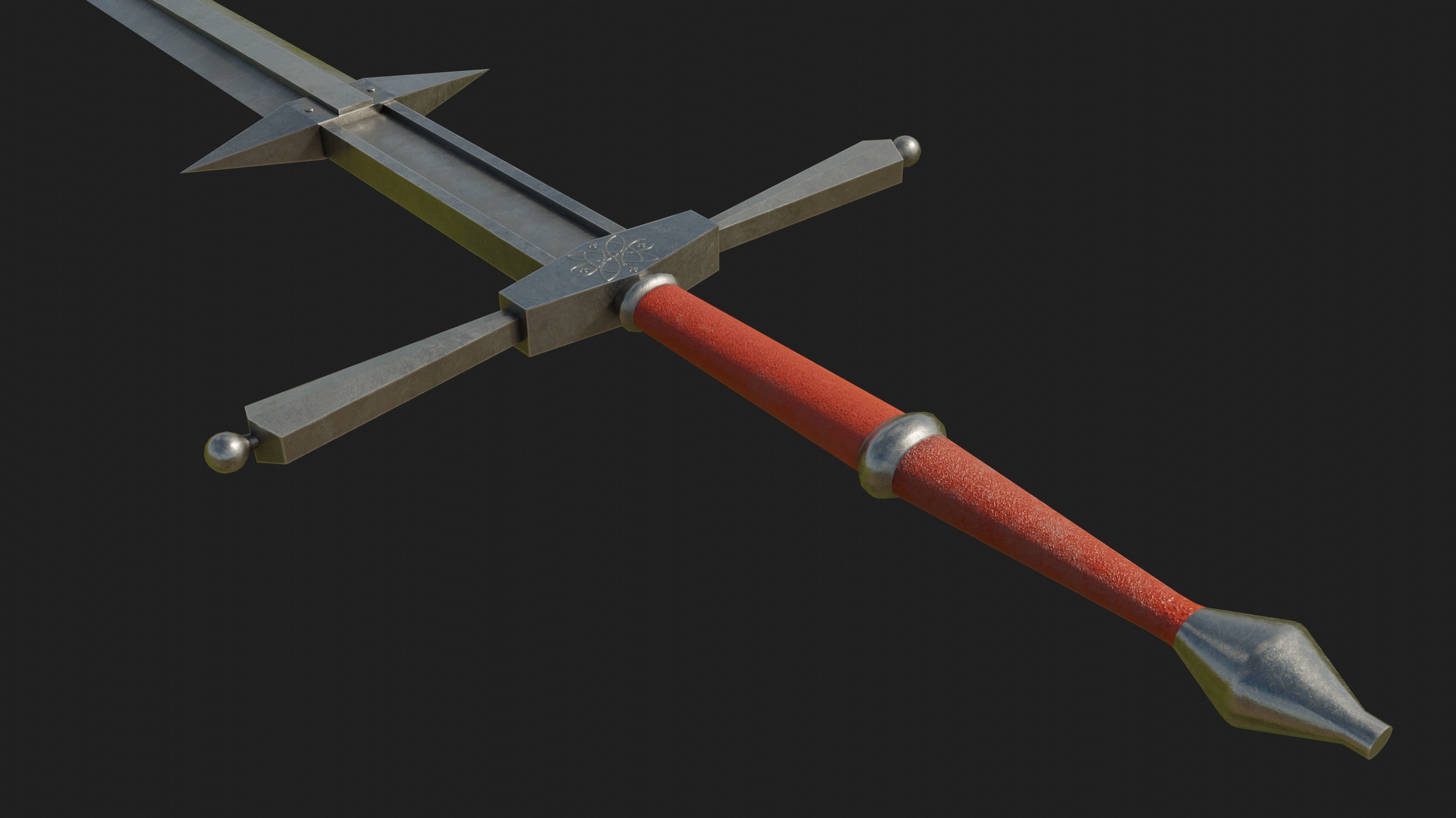 Zweihander Sword - Low Poly Low-poly 3D model_2