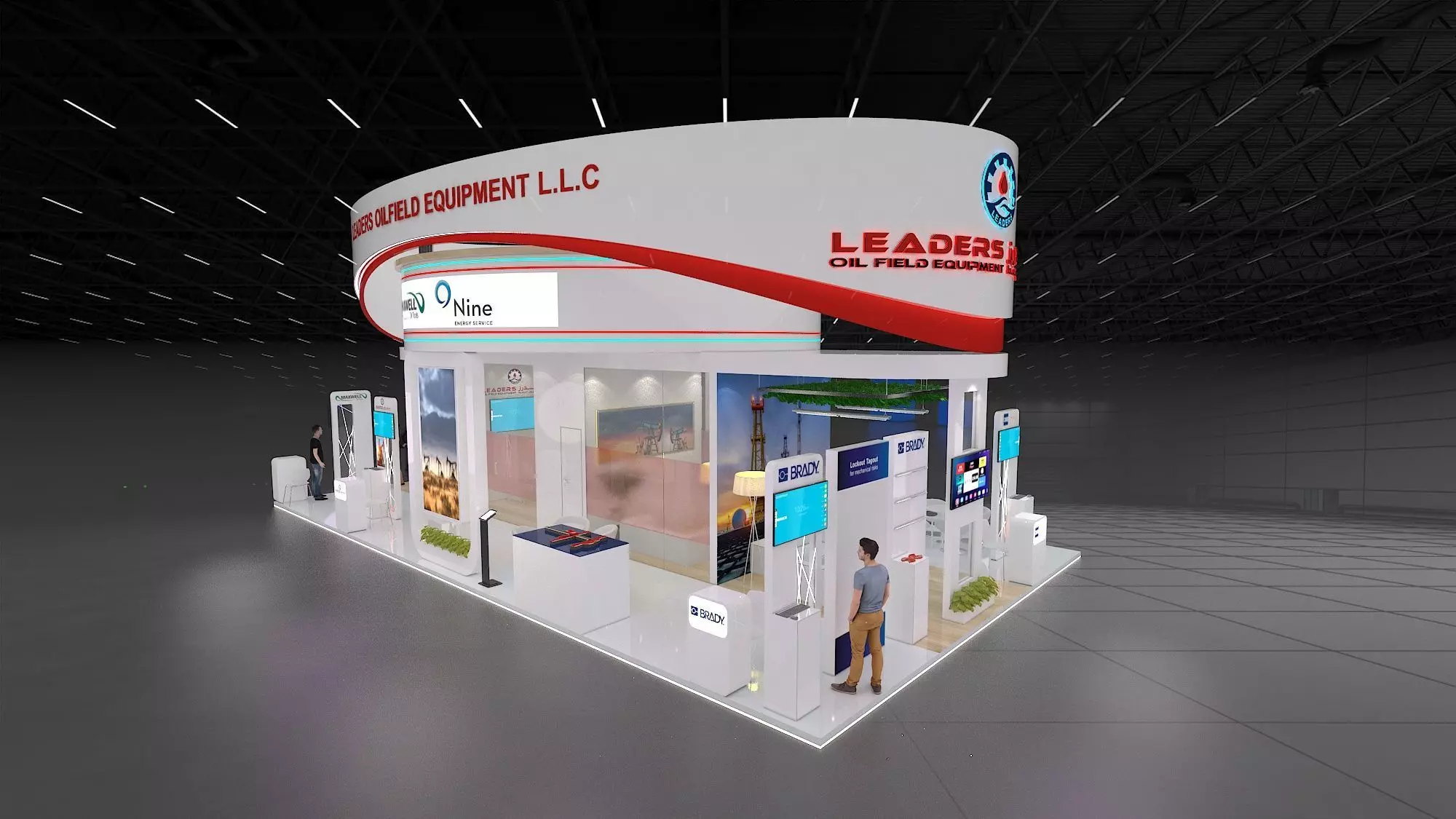 15x8 Exhibition Stand All sides open 3D model