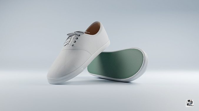 Hong Kong Culture series - Bak Fan Yu Shoes - Tennis Shoes  Low-poly 3D model