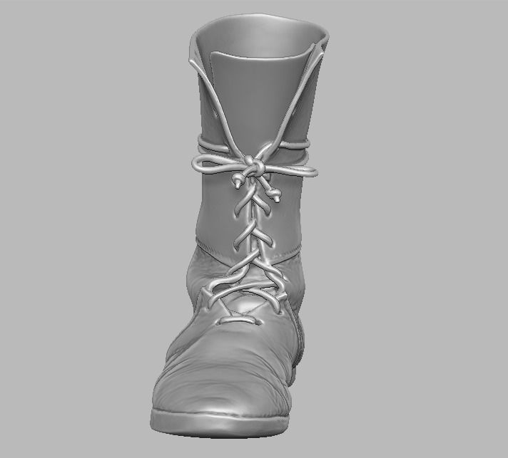  knight leather boot 3D print model_23