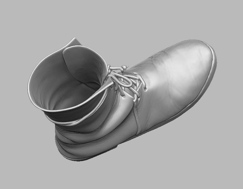  knight leather boot 3D print model_3