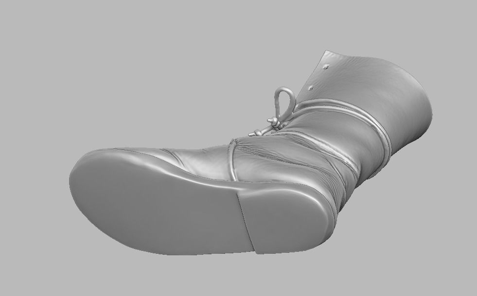  knight leather boot 3D print model_27