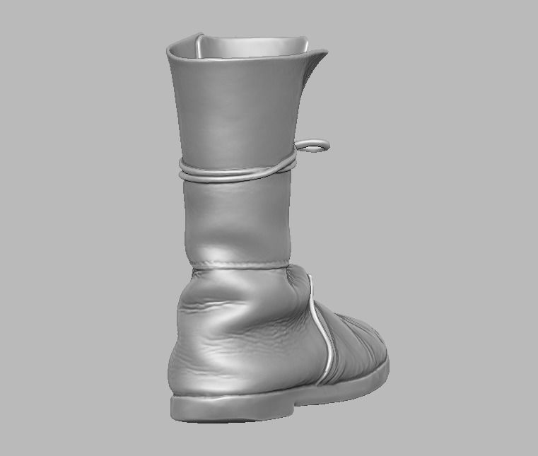  knight leather boot 3D print model_12