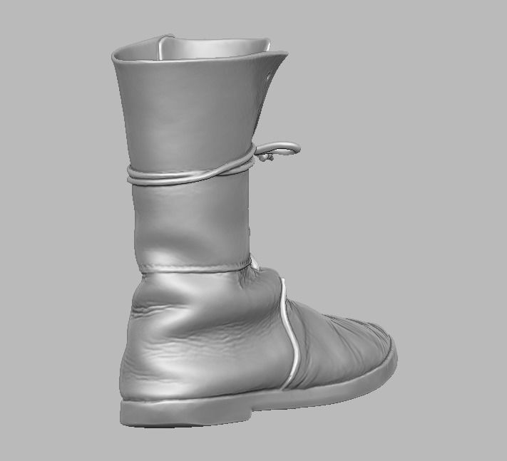  knight leather boot 3D print model_11