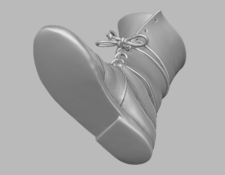  knight leather boot 3D print model_29
