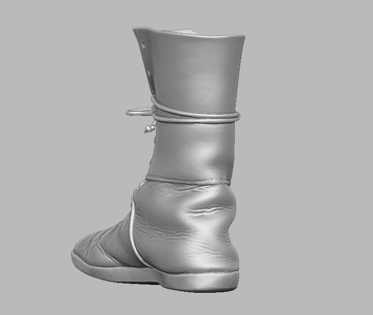  knight leather boot 3D print model_15