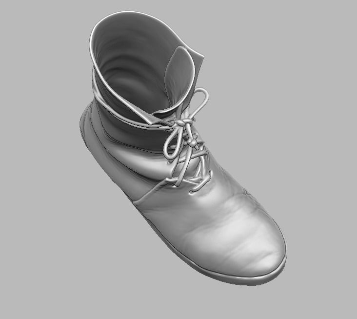  knight leather boot 3D print model_2