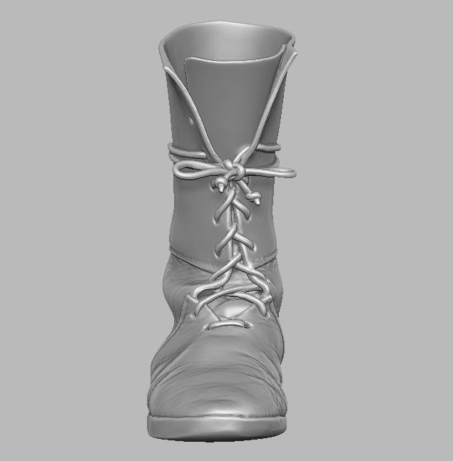  knight leather boot 3D print model_24