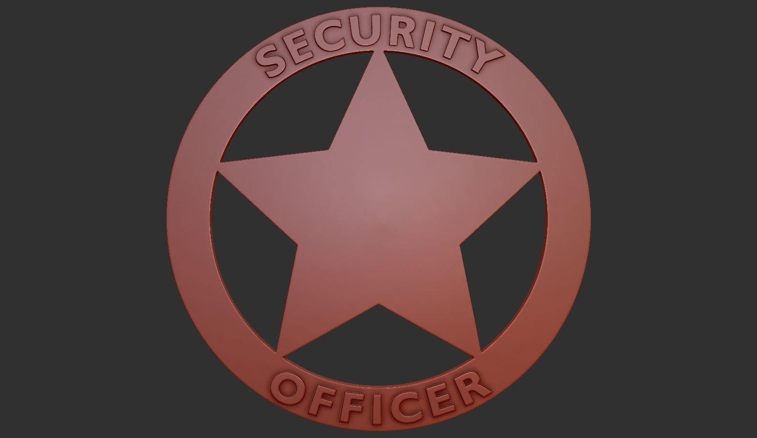 Security Officer Badge 3D print model_9