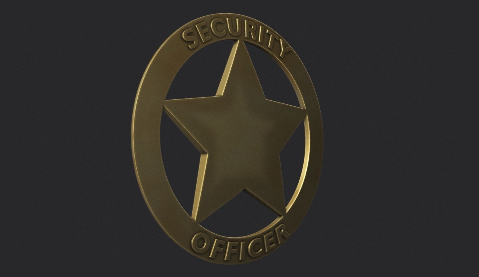 Security Officer Badge 3D print model_1