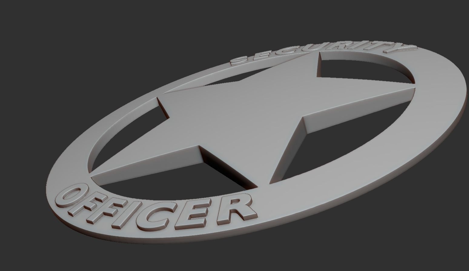 Security Officer Badge 3D print model_3