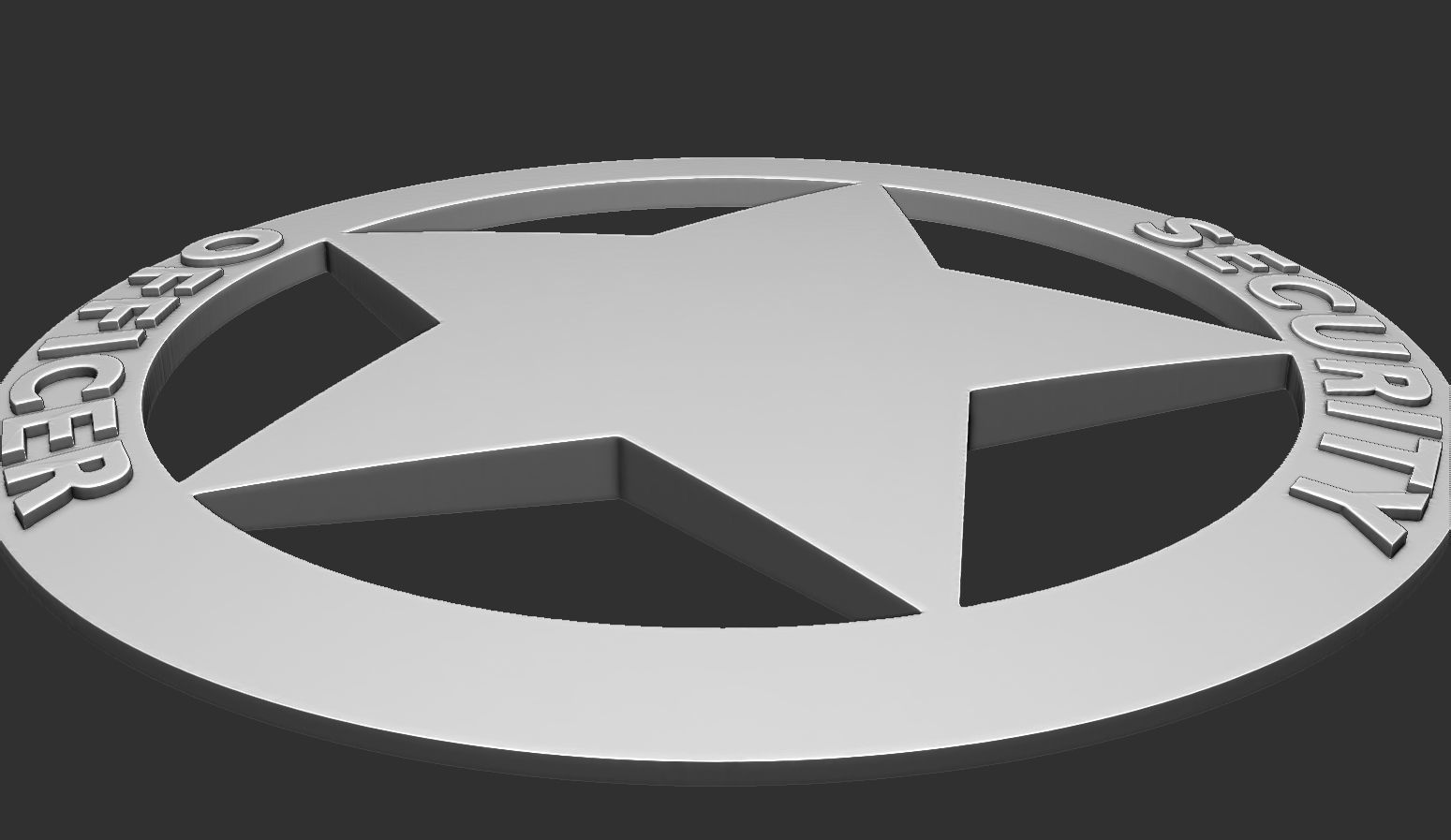 Security Officer Badge 3D print model_5