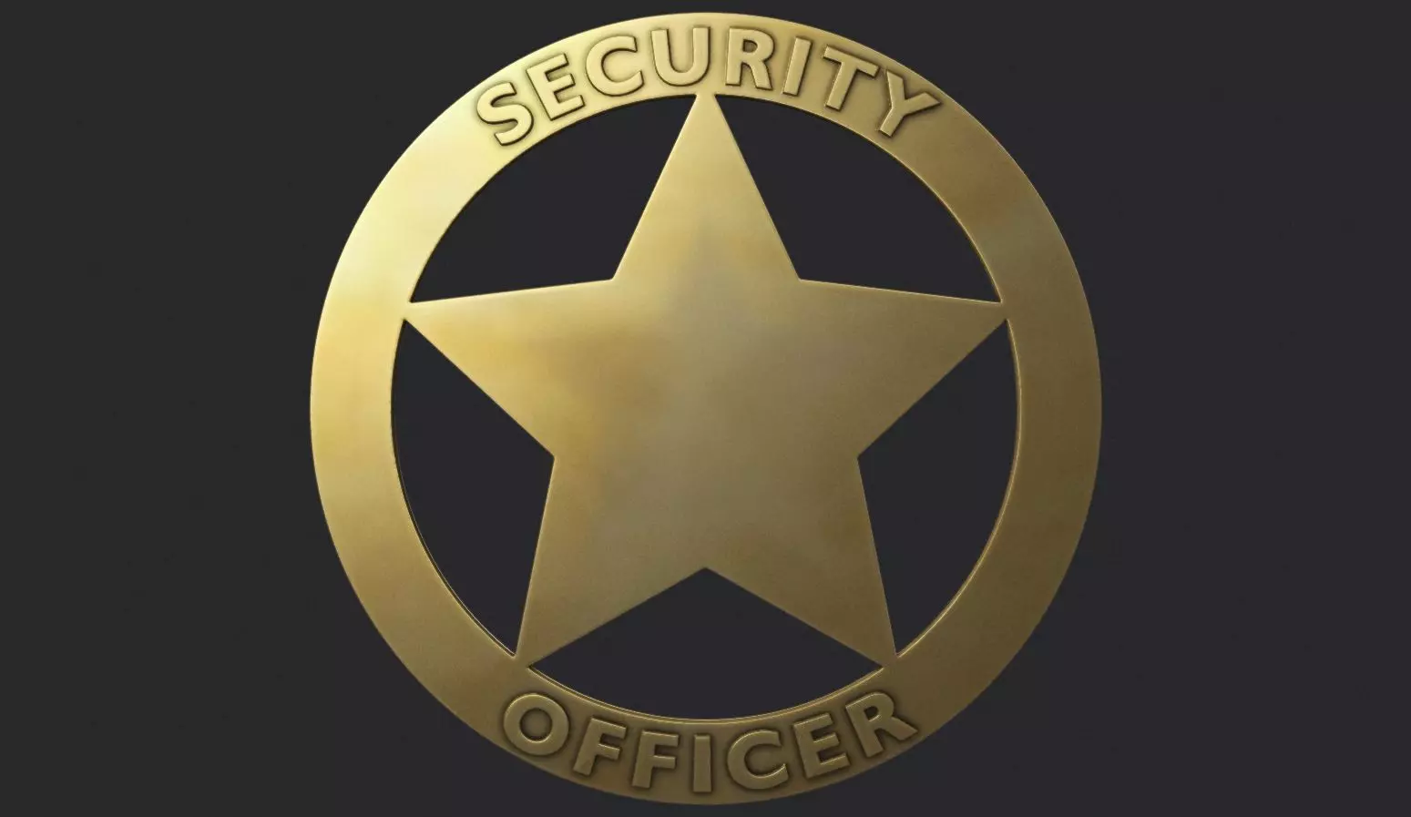 Security Officer Badge 3D print model_0