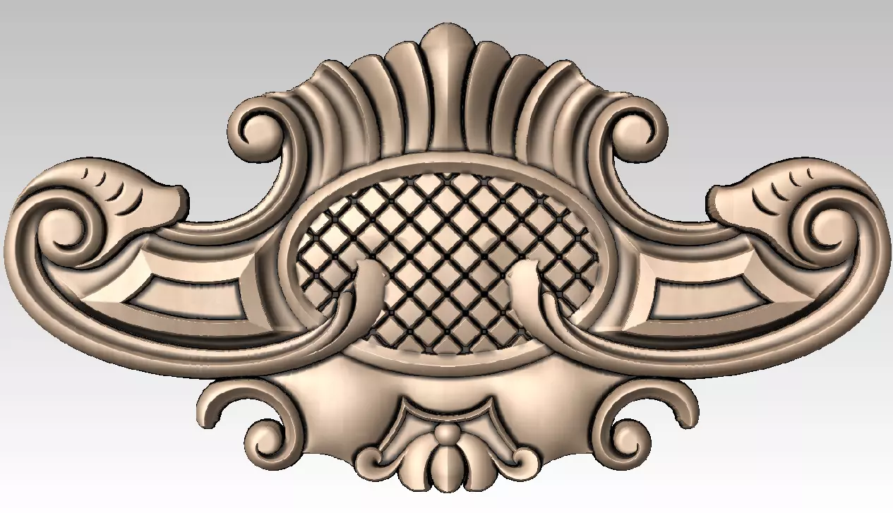 Ornament relief stl for 3d print and router 3D model_0