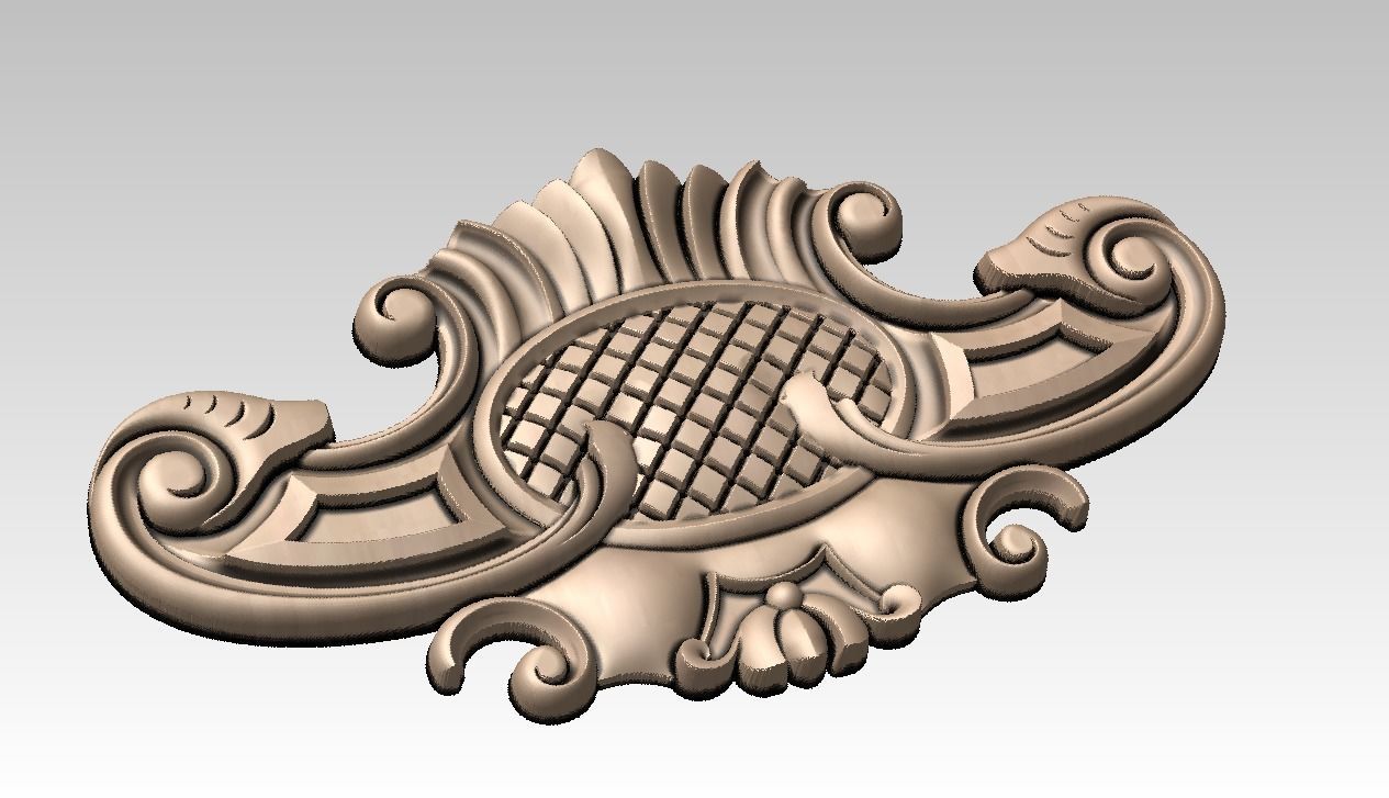 Ornament relief stl for 3d print and router 3D model_1