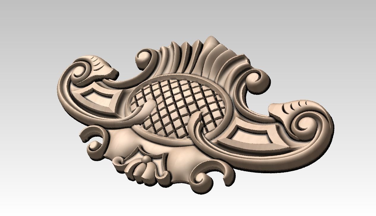 Ornament relief stl for 3d print and router 3D model_2