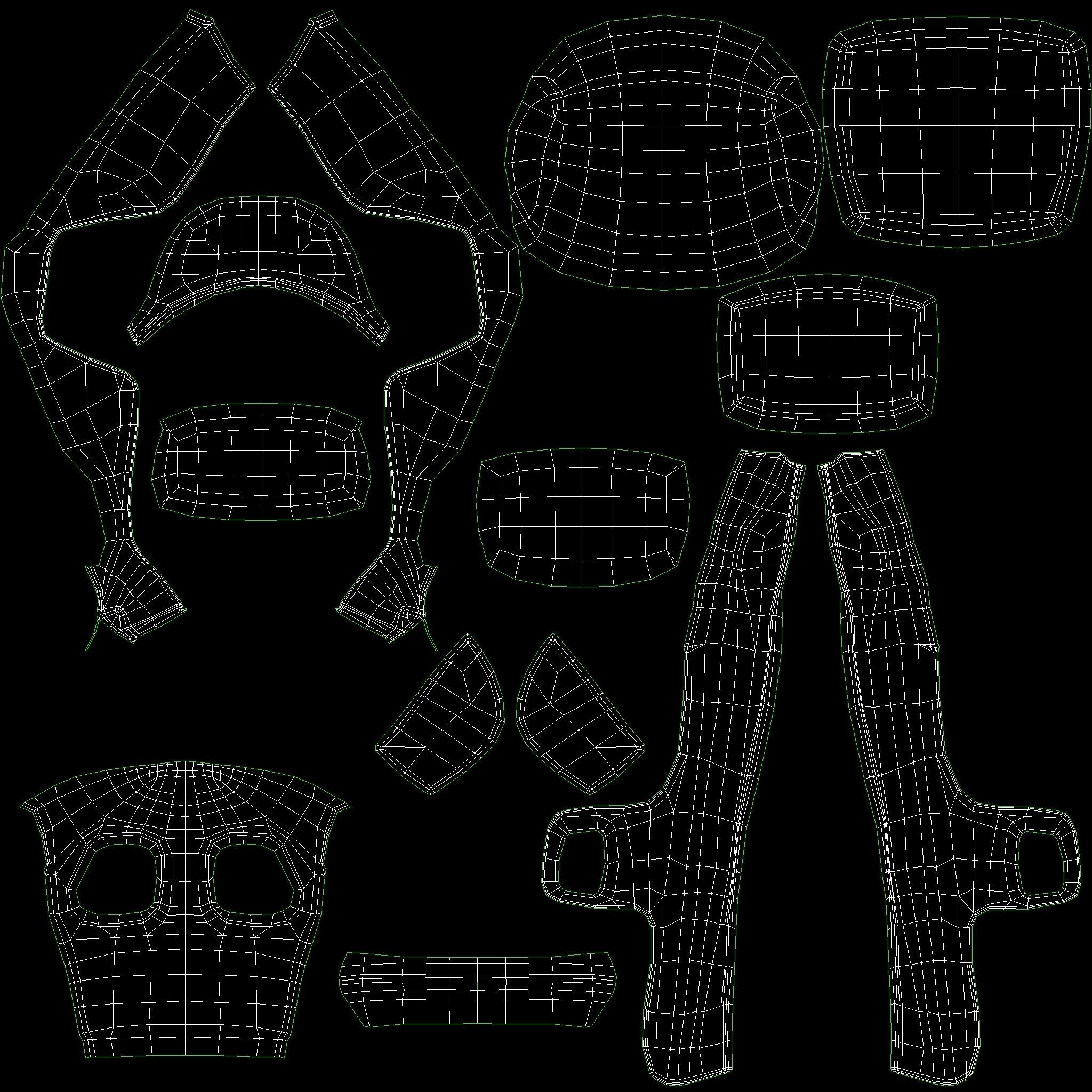 SPARCO REV II Low-poly 3D model_26