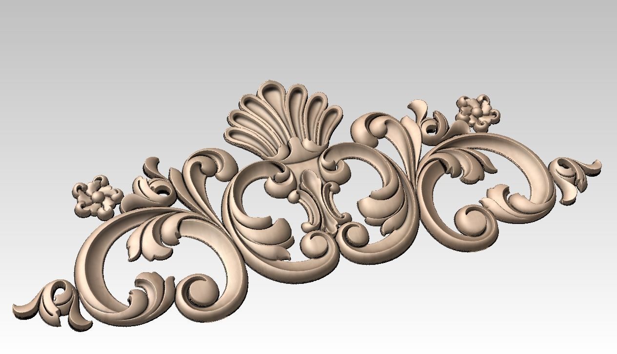 Ornament relief stl for 3d print and router 3D model_1