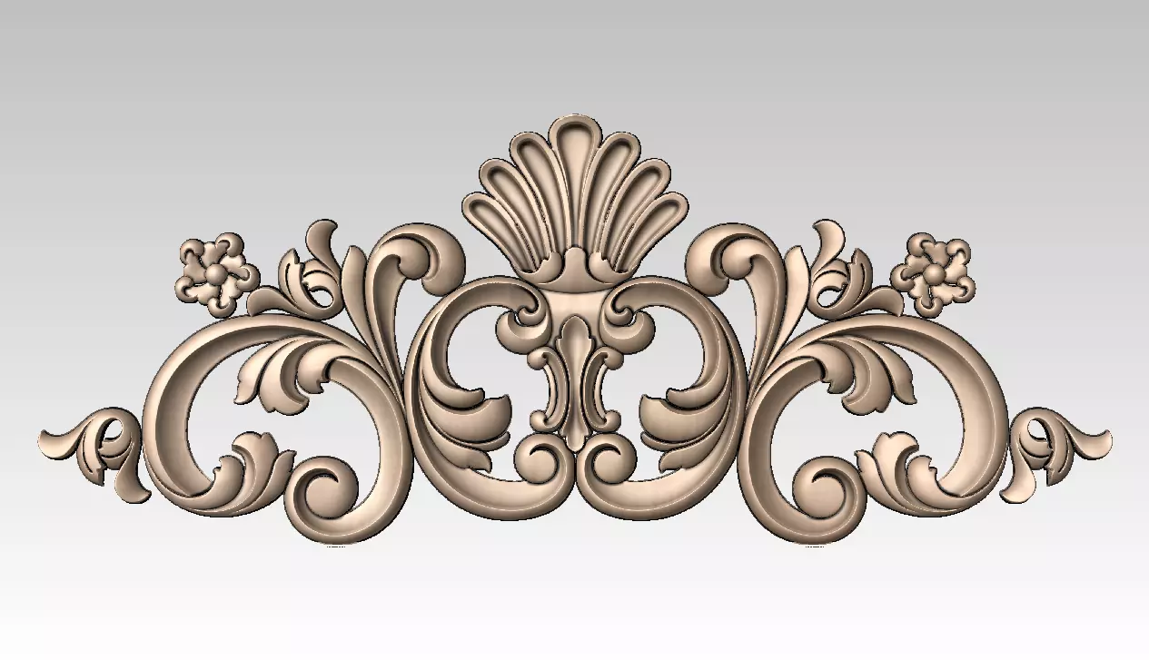 Ornament relief stl for 3d print and router 3D model_0