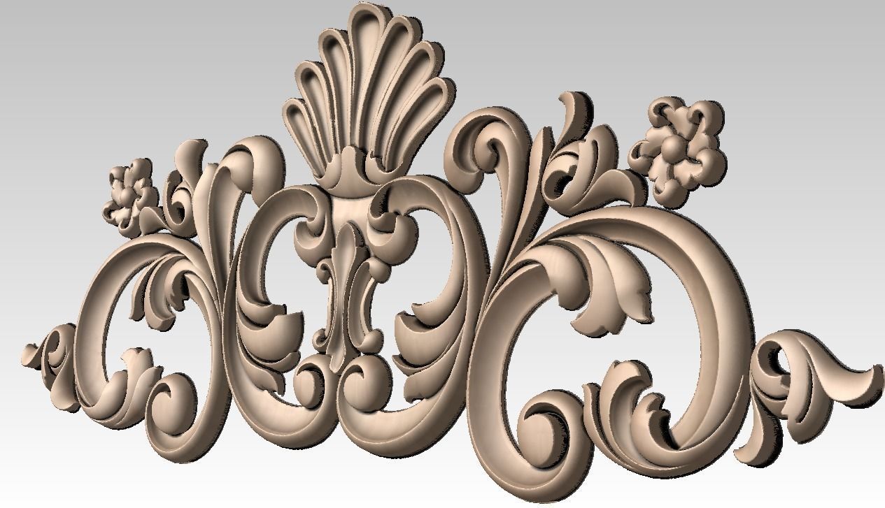 Ornament relief stl for 3d print and router 3D model_2