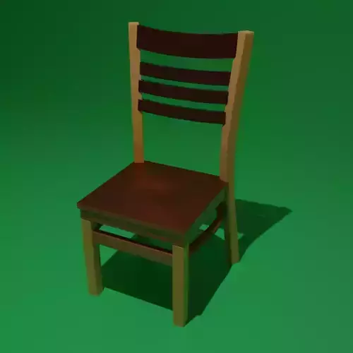 Chair 3D wooden