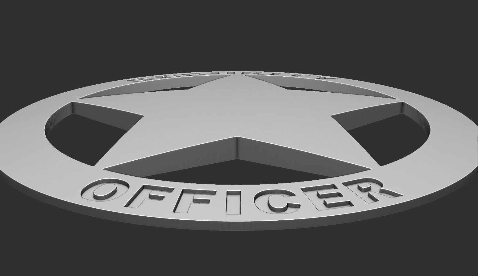 Security Officer Badge 3D print model_7