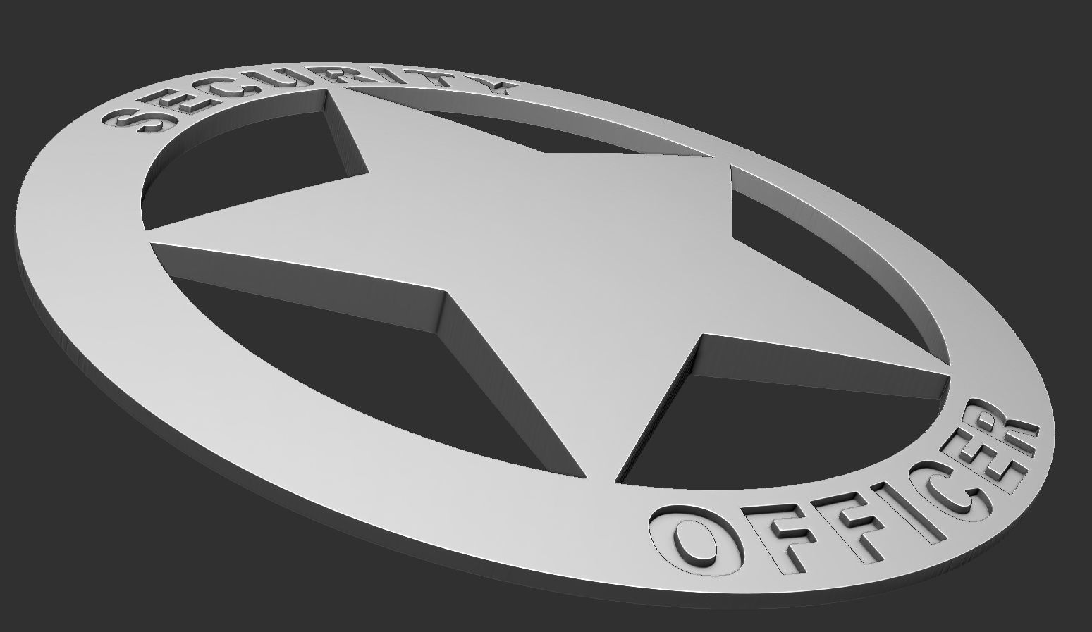 Security Officer Badge 3D print model_8