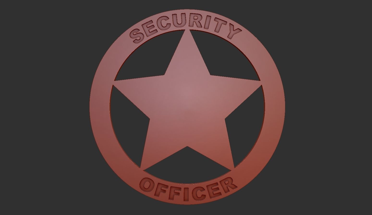 Security Officer Badge 3D print model_10
