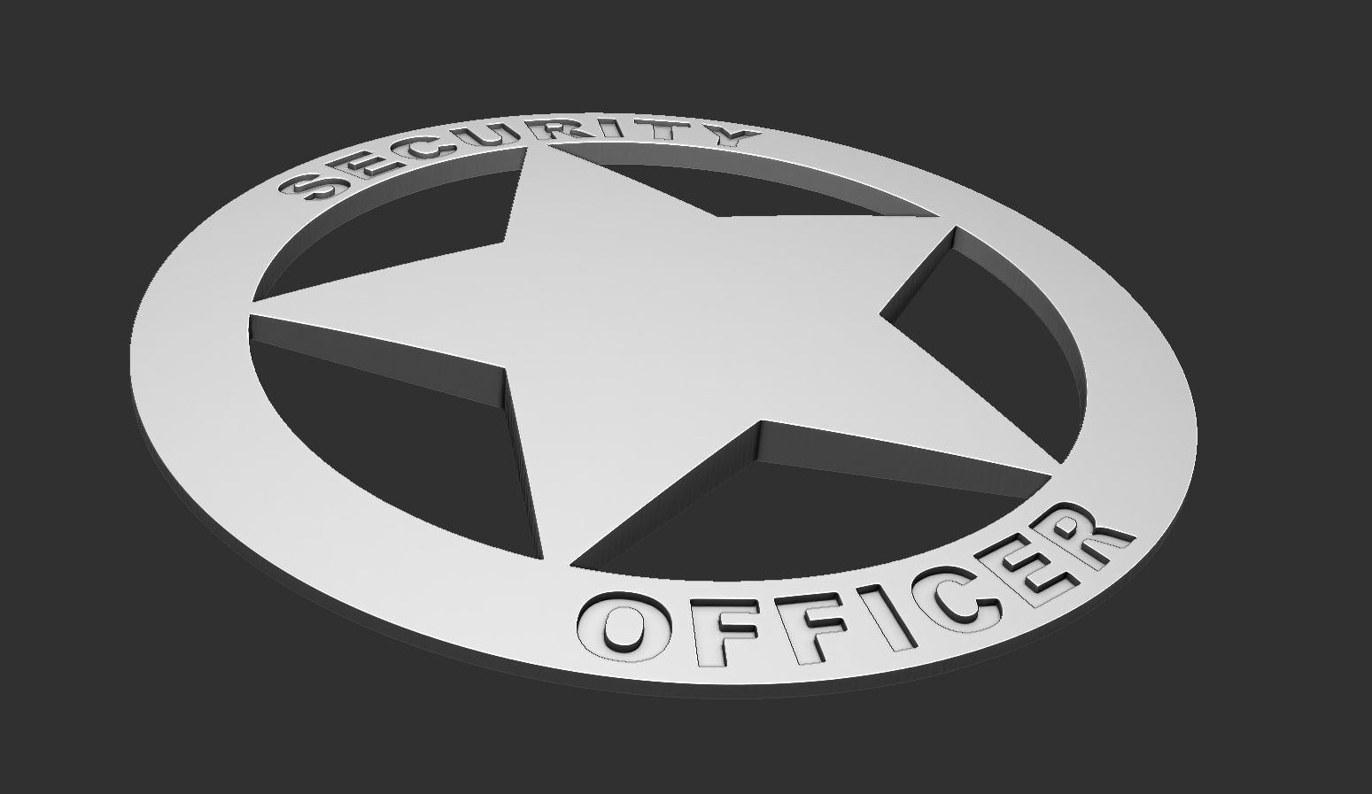 Security Officer Badge 3D print model_5