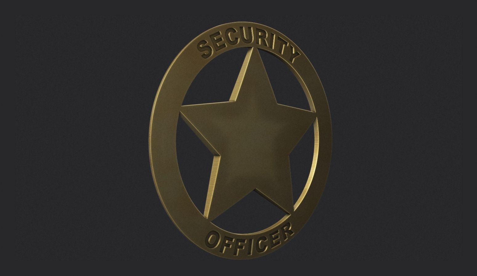 Security Officer Badge 3D print model_2