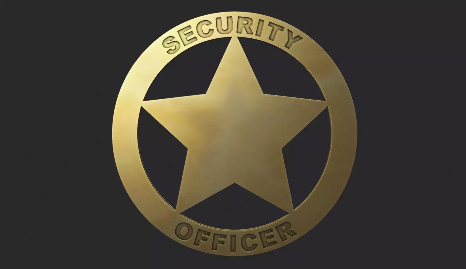 Security Officer Badge 3D print model_0