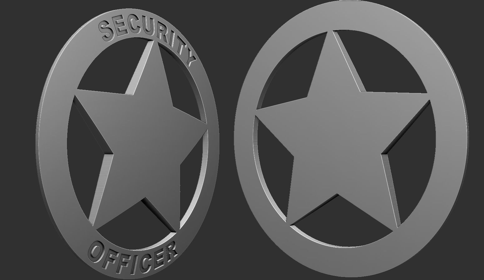 Security Officer Badge 3D print model_9