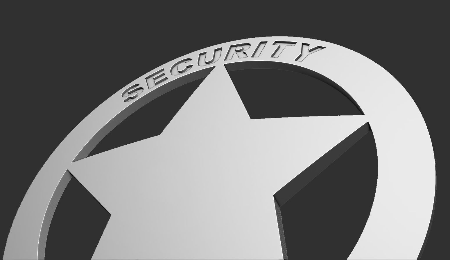 Security Officer Badge 3D print model_4