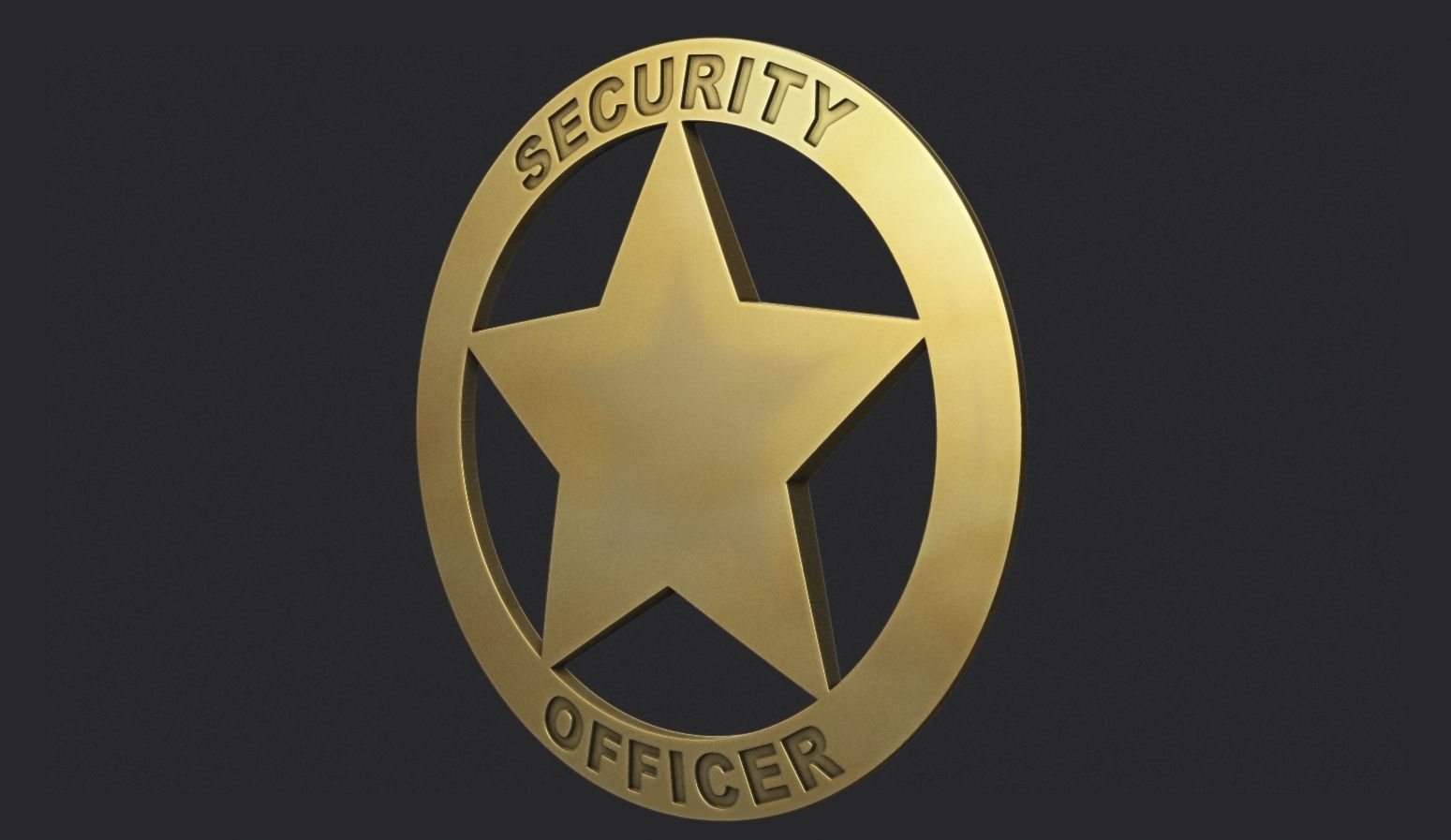 Security Officer Badge 3D print model_1