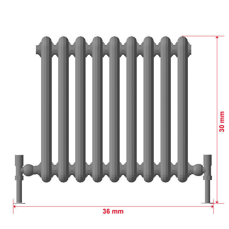 Horizontal Radiator - 3d printable 1-35 scale accessory 3D print model_2