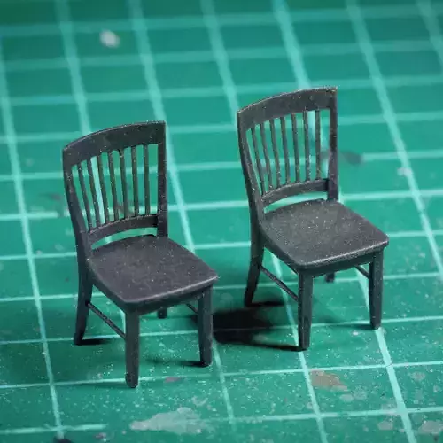 Chair - 3d printable 1-35 scale accessory for dioramas