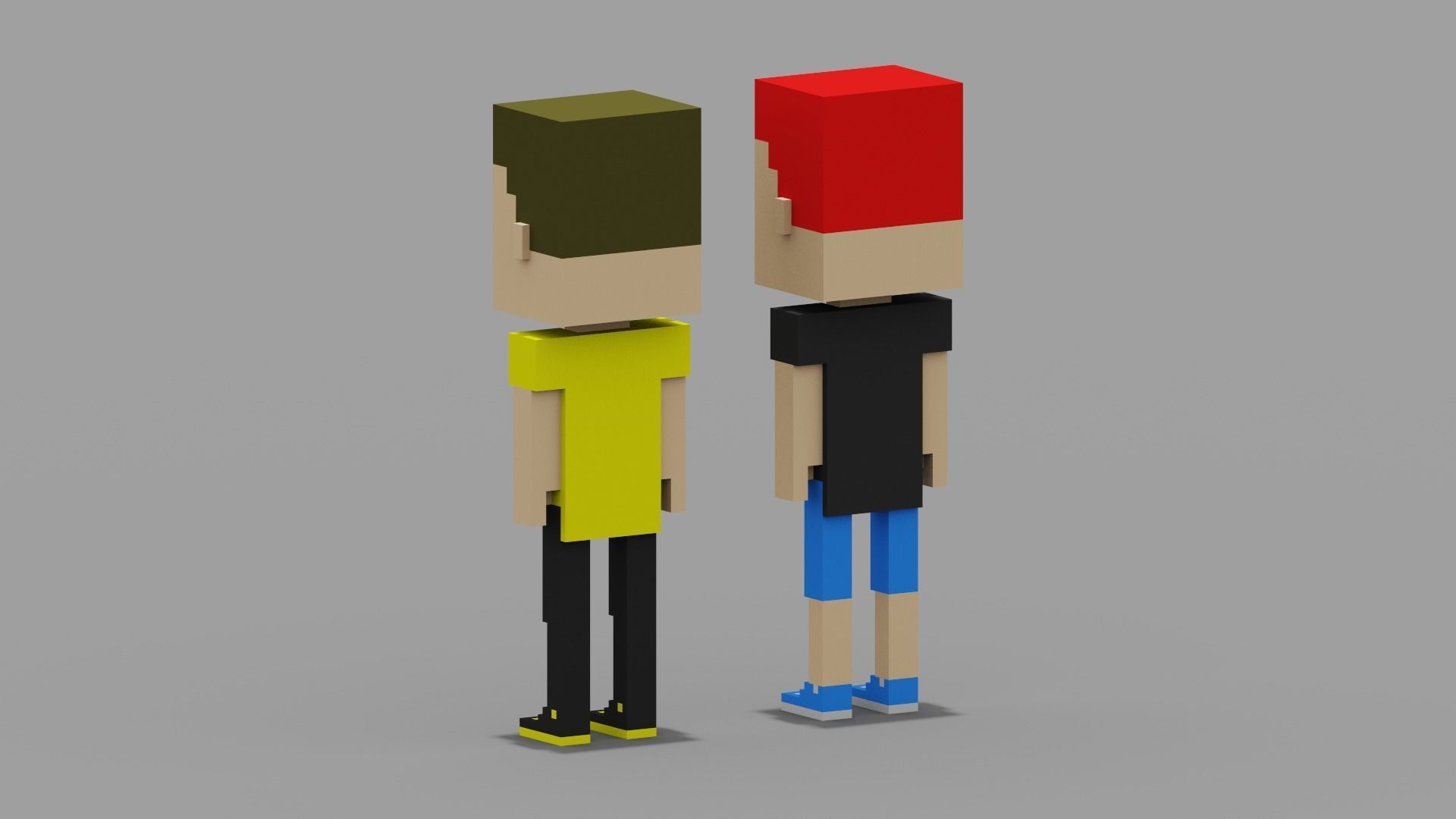 NFT Voxel Characters Low-poly 3D model_7