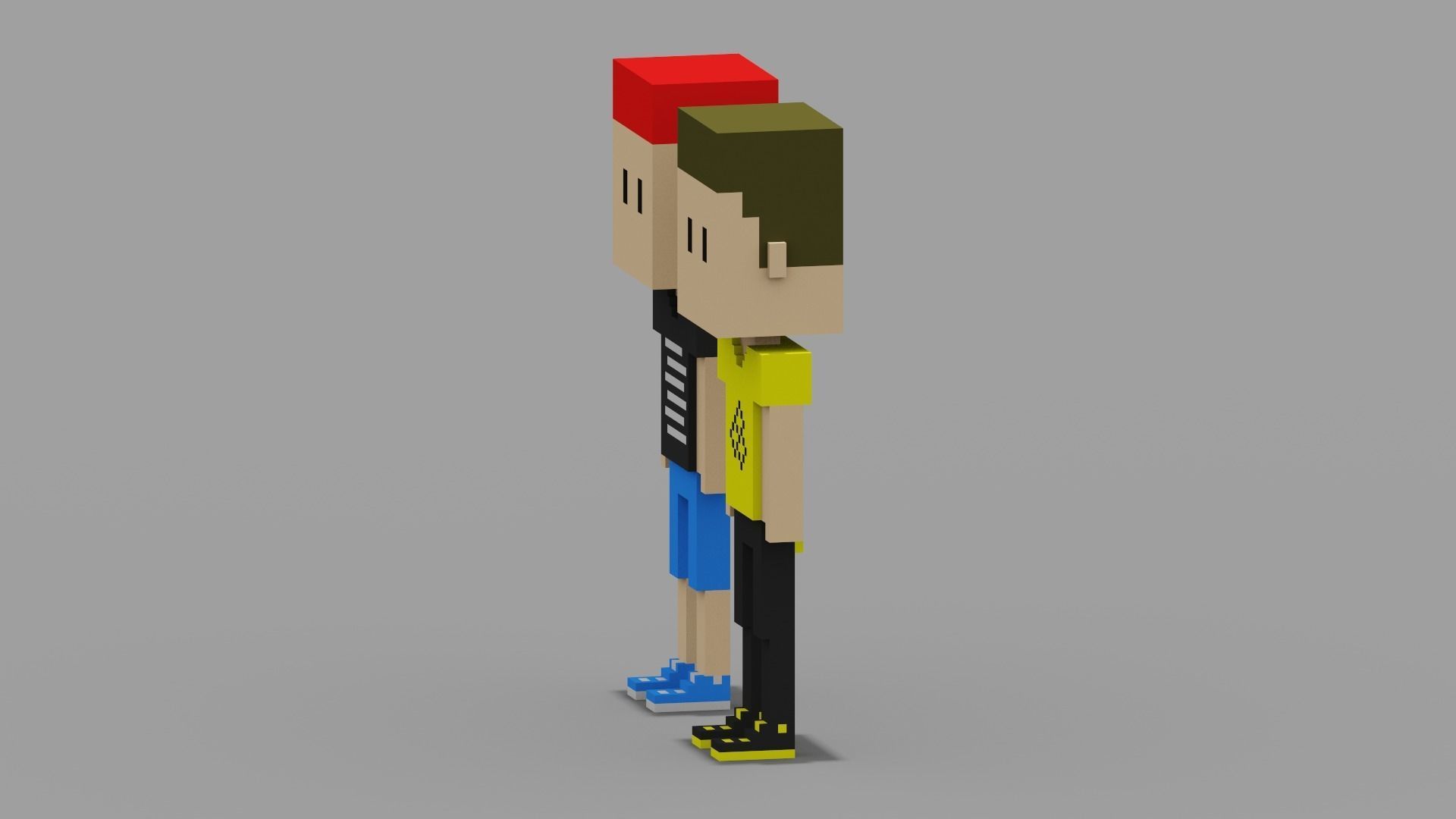 NFT Voxel Characters Low-poly 3D model_4